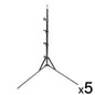 5 x Heavy Duty Portable Foldable Nanople Nano Plus Light Stand (220cm)