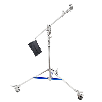 PiXAPRO 532cm Heavy-Duty Stainless-Steel Wheeled Junior Combo Boom Light Stand