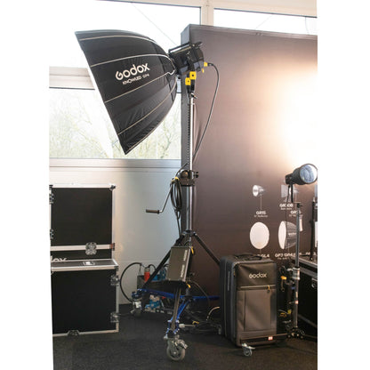 280cm Heavy-Duty Geared Light Stand with Wheels - PixaPro 