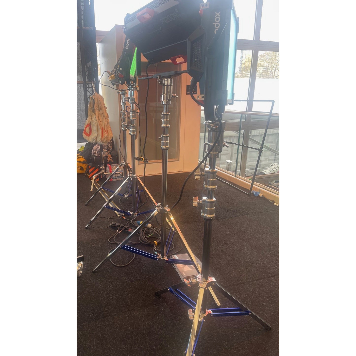 228cm Dual-Riser Stainless Steel Low Mighty Junior-Pin Combo Stand with Levelling Leg