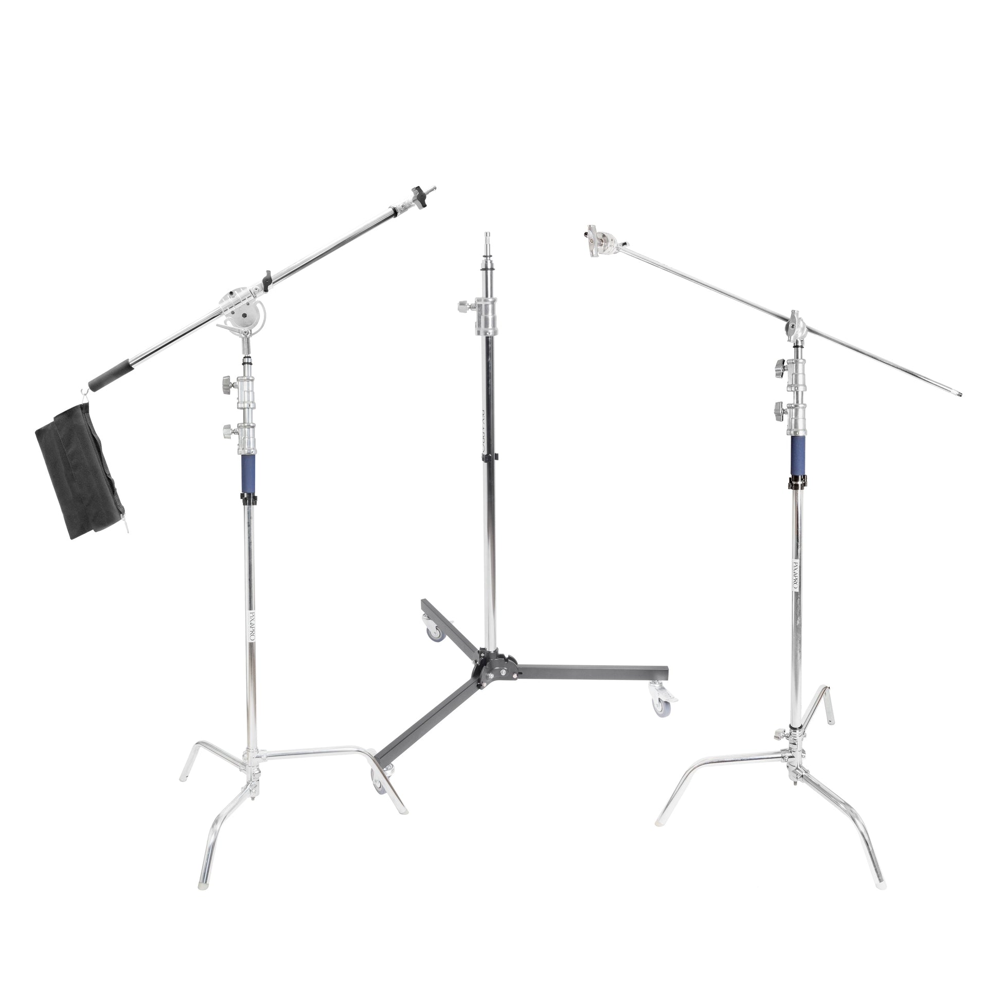 PixaPro Advanced Stainless Steel Photo Studio Light Stand Bundle