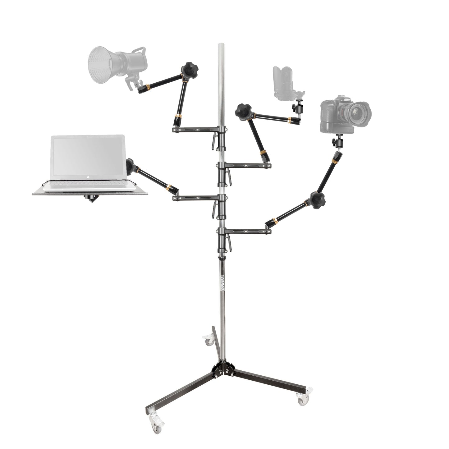 All-In-One Overhead Complete Camera Lighting Audio Live-Streaming Stand Kit