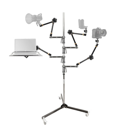 All-In-One Overhead Complete Camera Lighting Audio Live-Streaming Stand Kit