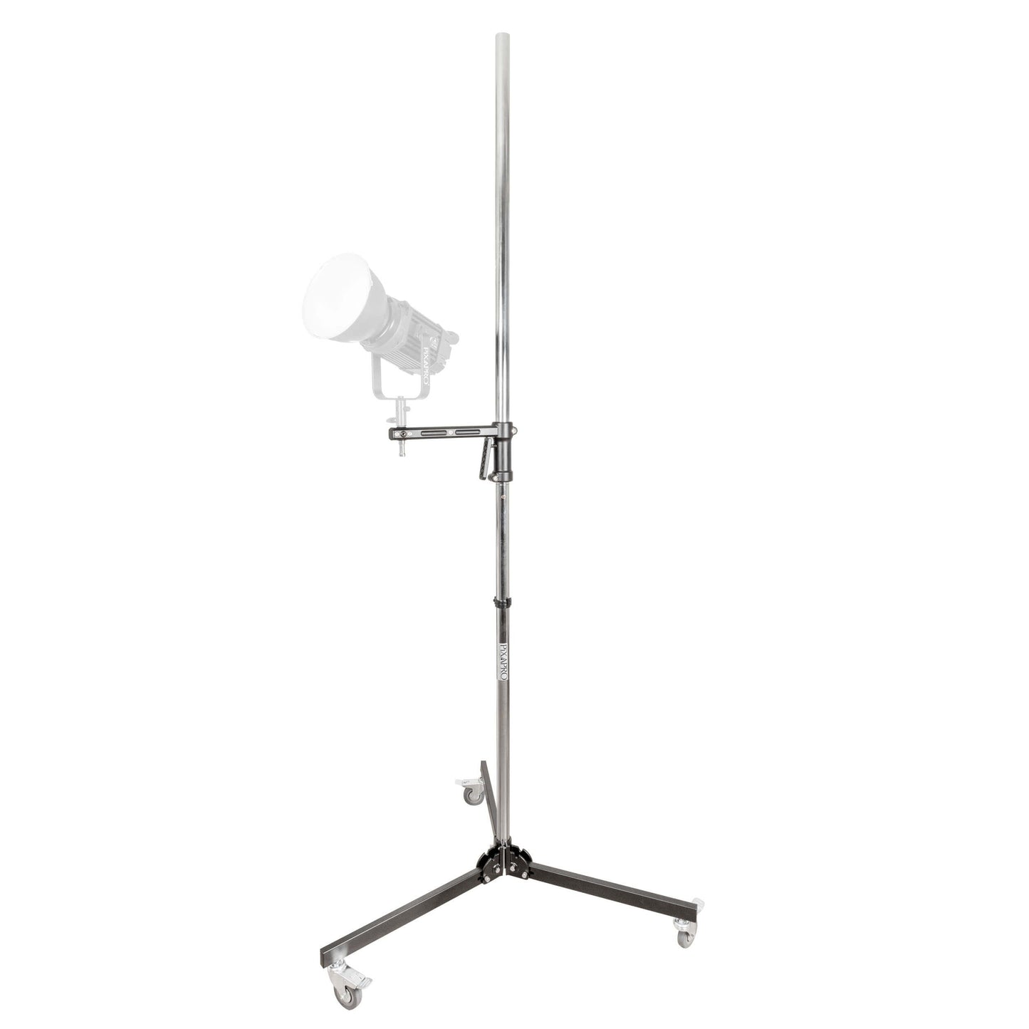 220cm Wheeled Column Light Stand with Adjustable Grip Handle Support