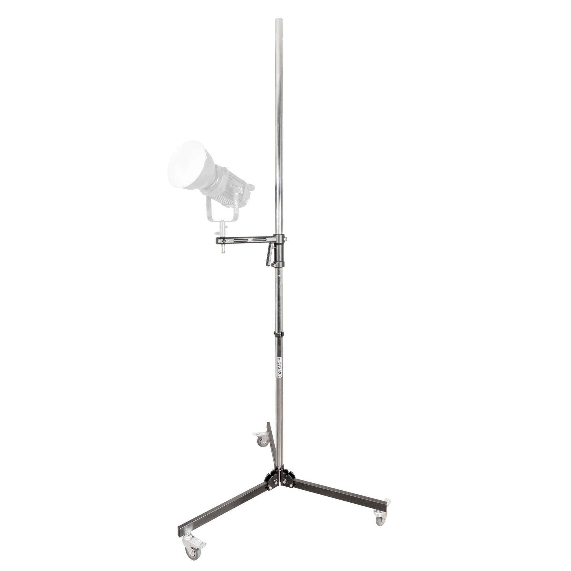 220cm Wheeled Column Light Stand with Adjustable Grip Handle Support