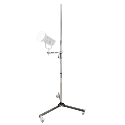 220cm Wheeled Column Light Stand with Adjustable Grip Handle Support