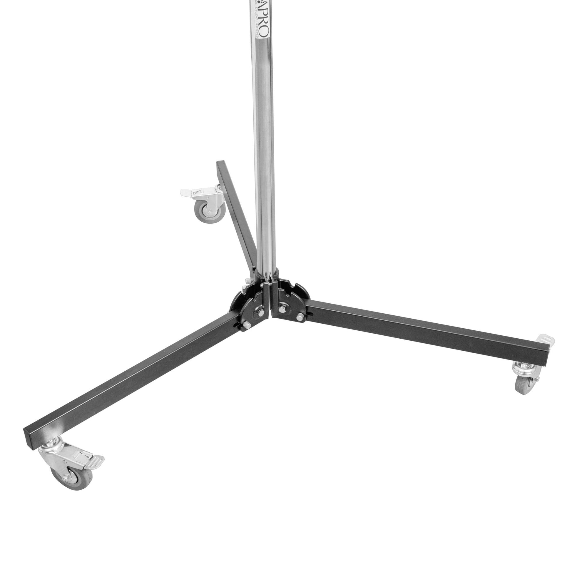 220cm Wheeled Column Light Stand with Adjustable Grip Handle Support Wheeled Base