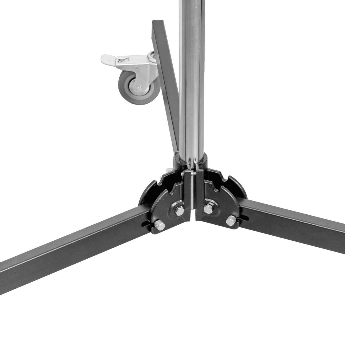 220cm Wheeled Column Light Stand with Adjustable Grip Handle Support Folding Legs Bracket
