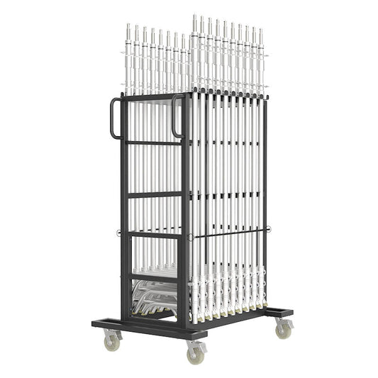 Rolling Storage Workstation Cart with Wheels for C-Stand