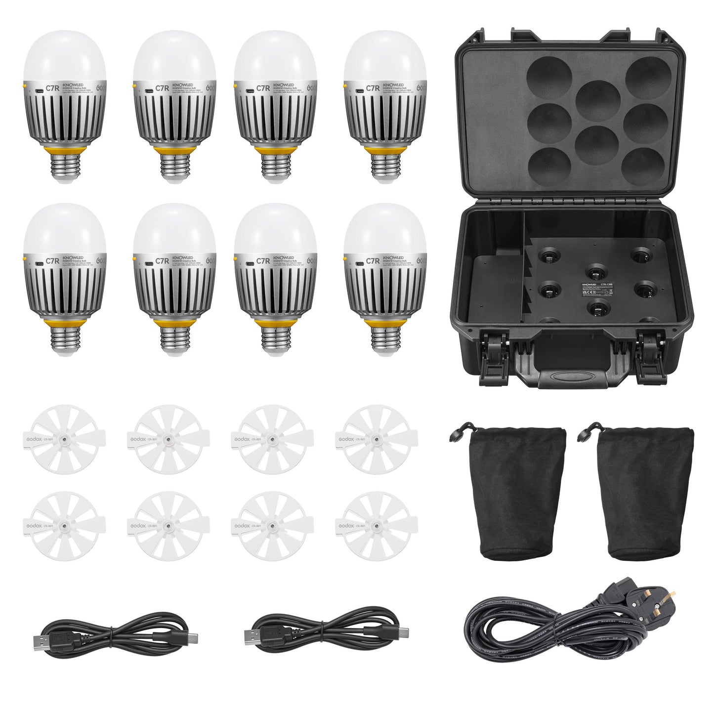 Godox KNOWLED C7R K8 RGBWW E27 LED Light Bulb Kit
