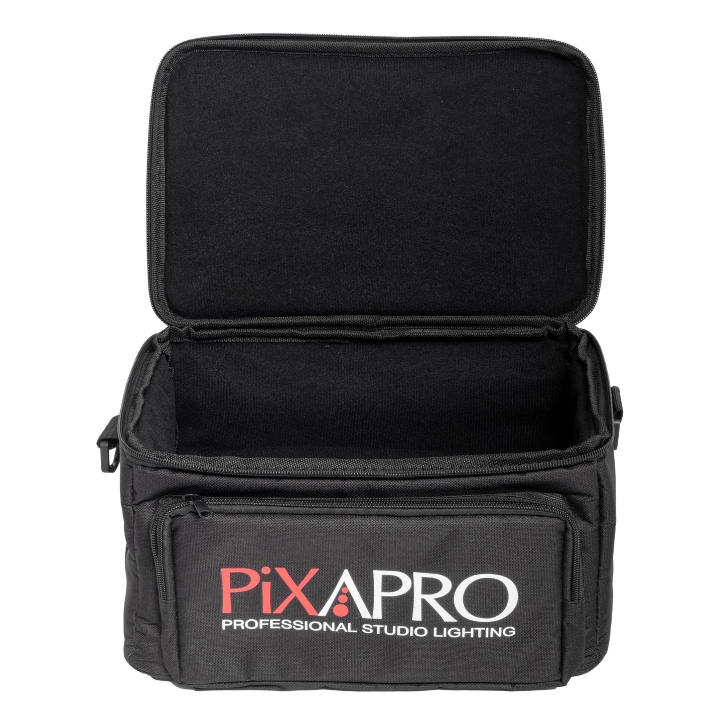 PiXAPRO Small Padded Shoulder Lighting Carry Bag  With Shoulder Strap with Lid Open