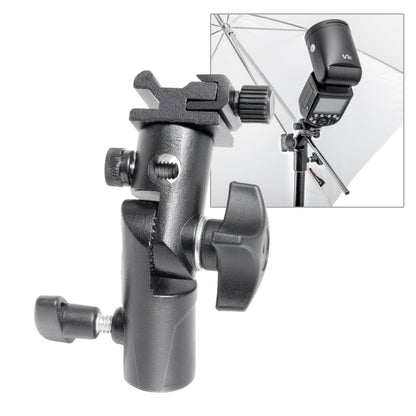 Tiltable Swivel Umbrella Adapter Bracket/ Tilthead with Hotshoe Attachment