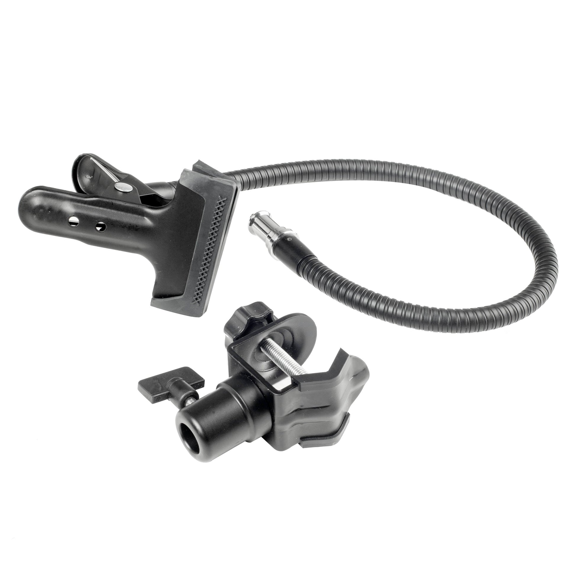 PiXAPRO Flexi Arm with Spring Clamp and C-Clamp Separated