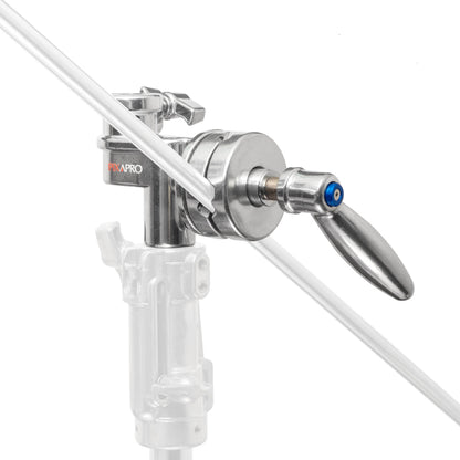 PiXAPRO Heavy-Duty 3.5" Junior Grip Head mounted to a junior combo stand while holding a grip arm