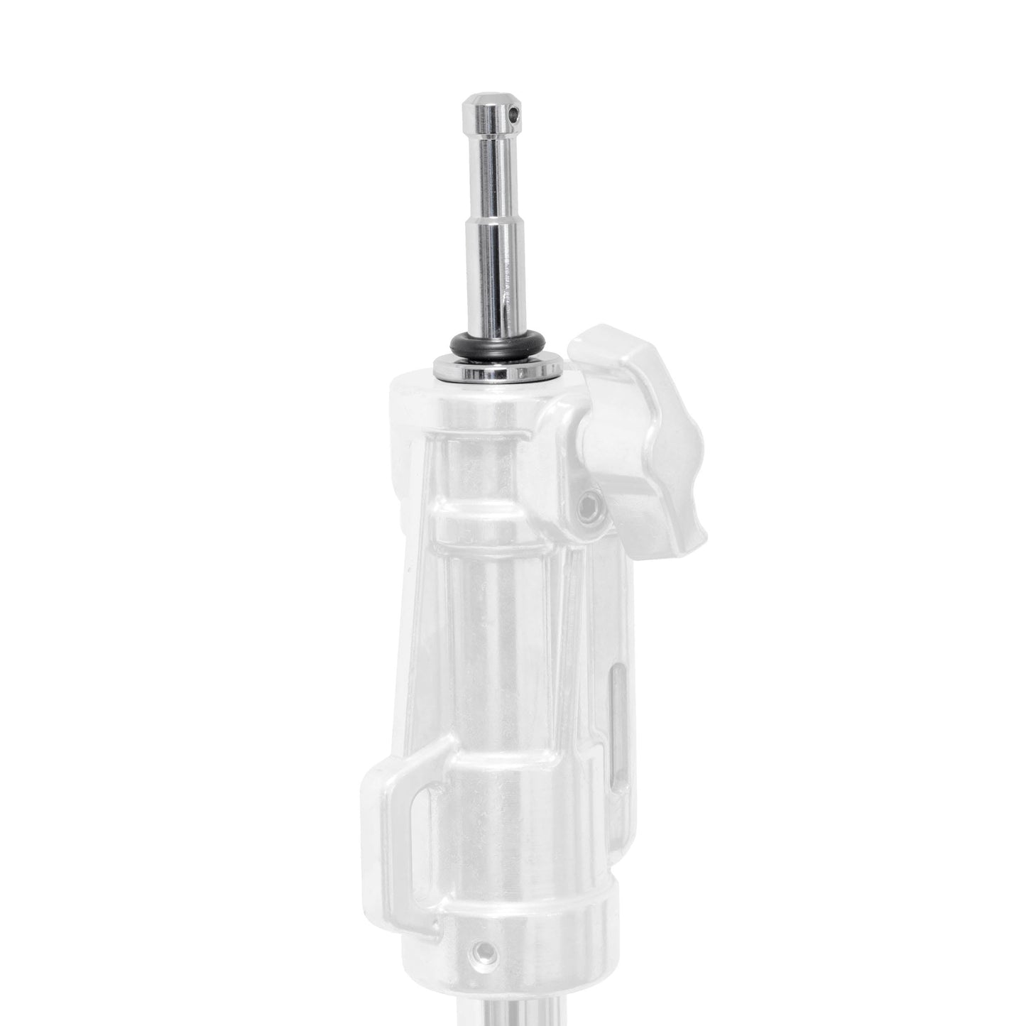 PiXAPRO Junior To Baby-Pin Adapter inserted into the junior receiver on a combo stand