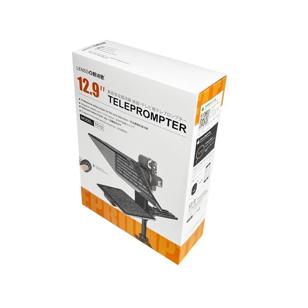 The Lensgo TC12 High-Definition Professional Teleprompter Packaging