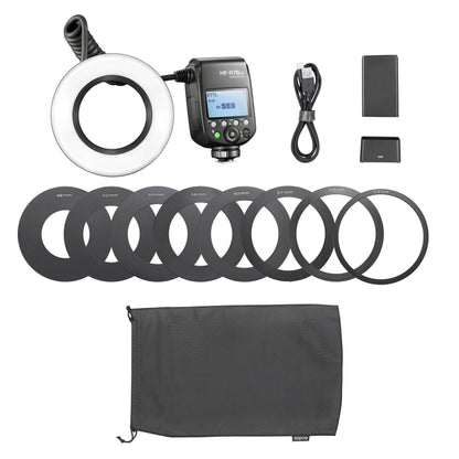 Godox MF-R76C TTL Macro Ring Flash Box Content