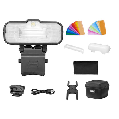 Godox MF12 Single Mini Macro  Photography Flash Box Content