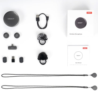 OBSBOT Vox Wireless Battery Powered Microphone for Live Streaming Layout of Contents