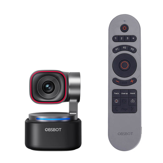 OBSBOT Tiny 3 AI 4K PTZ Auto-Tracking Webcam with Remote Control