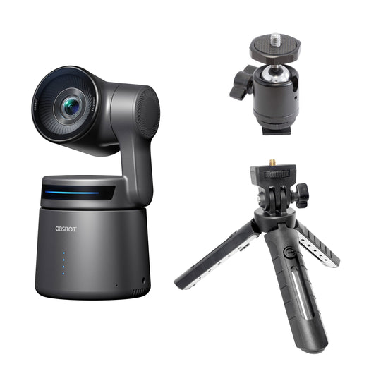 OBSBOT Tail Air Tabletop 4K AI PTZ Camera Kit with Tripod & Ball Head