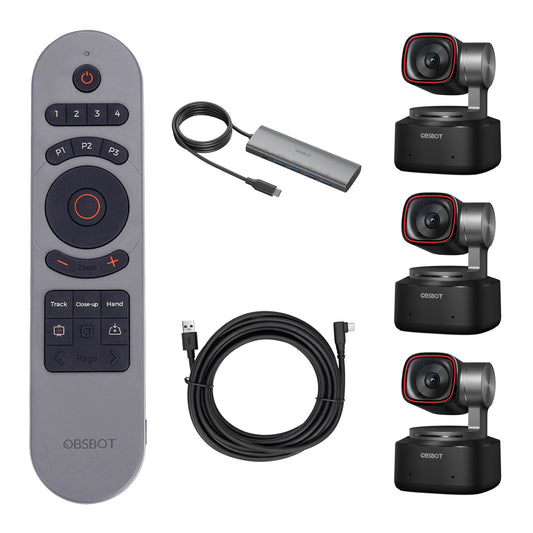 OBSBOT Tiny 2 Multi-Cam Webcam Streaming Production Combo