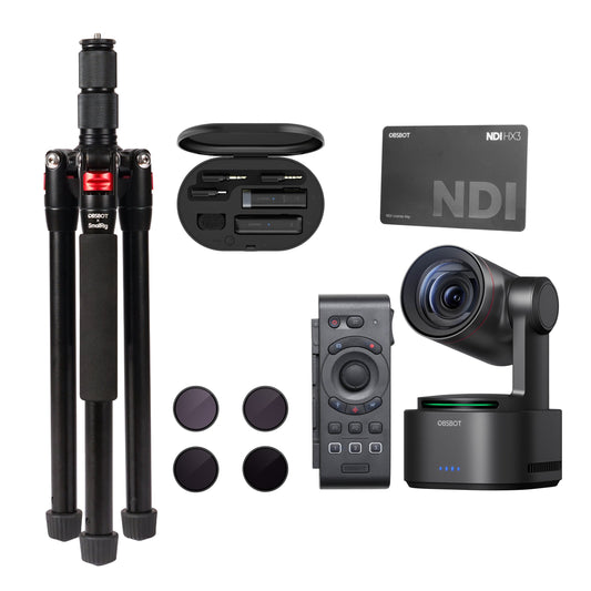 OBSBOT Tail 2 AI-Powered 4K PTZR Camera Power Up Combo