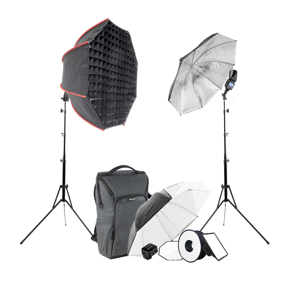 Godox V1 Student Speedlite Lighting Kit with Dual Flash & Modifiers