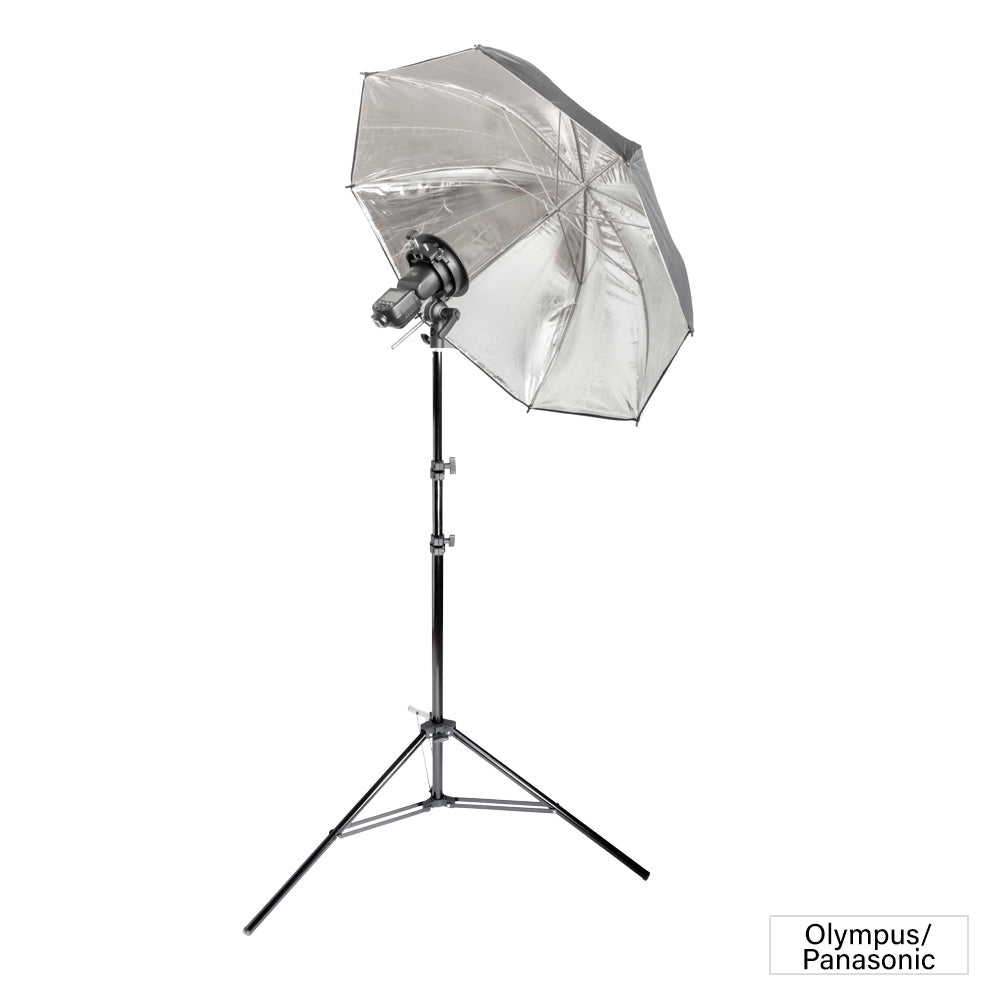 V1 Single Flash Silver Bounce Umbrella Lighting Kit