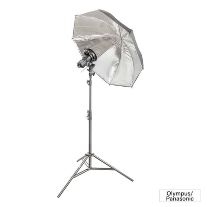 GIO1 Portable Flash Speedlite Umbrella (Black/Silver) Lighting Kit for Olympus and Panasonic