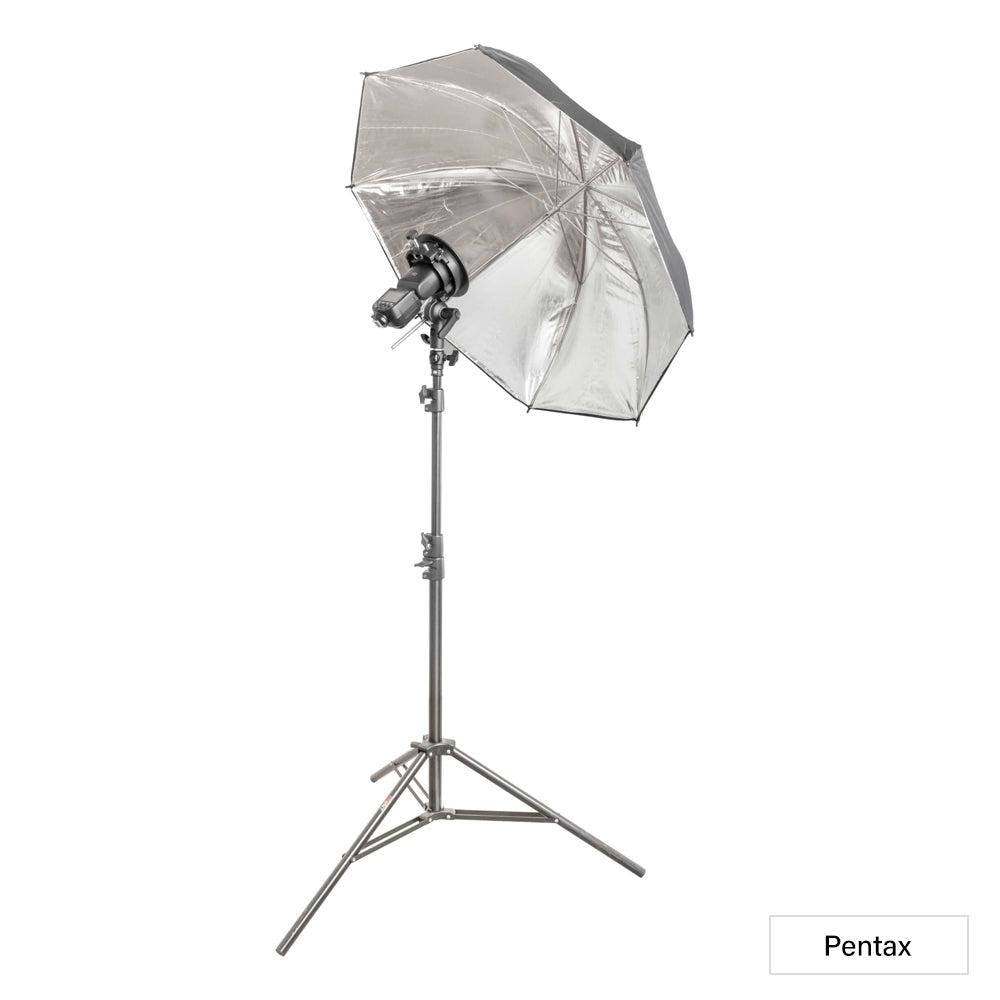 GIO1 Portable Flash Umbrella (Black/Silver) Lighting Kit for Pentax