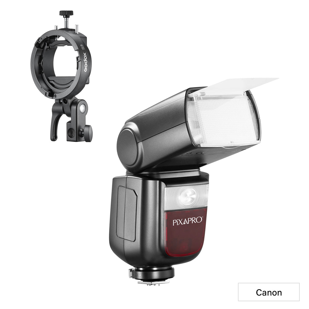 V860III Speedlite & S3 Bowens S-Type Flash Bracket Kit Canon