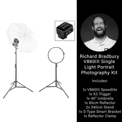 V860III Single Light Budget Portrait Photography Kit