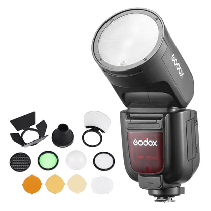 Godox V1Pro On-Camera Speedlite Flash with AK-R1 Accessory Kit for Sony