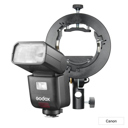GODOX V480 Speedlite On-Camera Flash with S2 Bowens S-Type Smart Bracket Canon