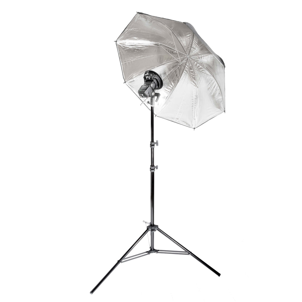 Godox V480 Speedlite Single Flash Photography Lighting Kit with Black/Silver Umbrella