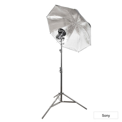 Godox V480 Speedlite Single Flash Photography Lighting Kit with Black/Silver Umbrella Sony