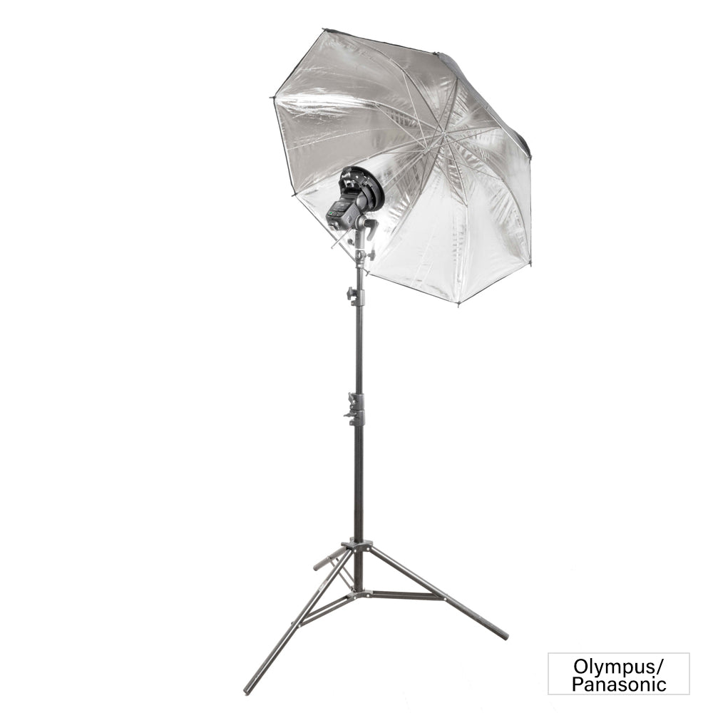 Godox V480 Speedlite Single Flash Photography Lighting Kit with Black/Silver Umbrella Olympus / Panasonic