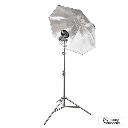 Godox V480 Speedlite Single Flash Photography Lighting Kit with Black/Silver Umbrella Olympus / Panasonic