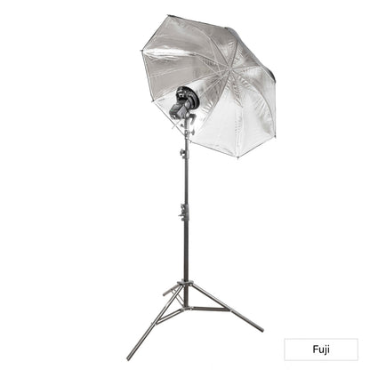 Godox V480 Speedlite Single Flash Photography Lighting Kit with Black/Silver Umbrella Fuji