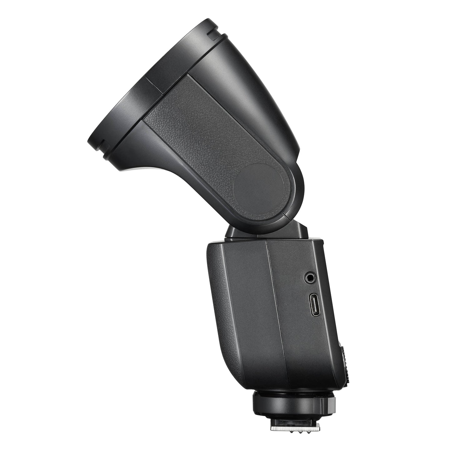 Godox V1mid Mini Compact Round-Head TTL Speedlite With Touch-Screen Interface Side View