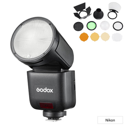 GODOX V1mid Camera Flash with AK-R1 Accessory Kit Nikon