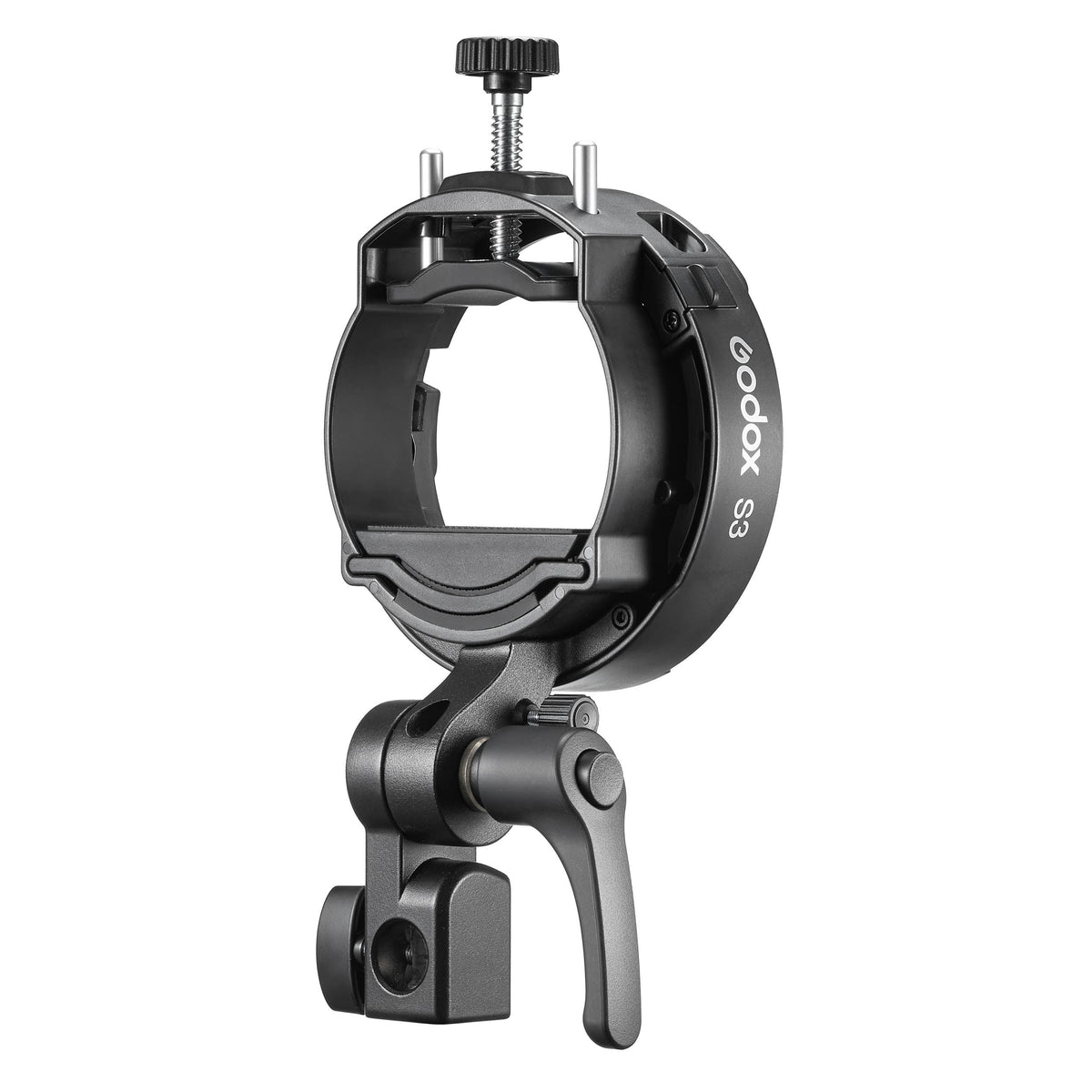 Godox S3 S-Type SMART Speedlite Adapter Bracket Angled Rear View