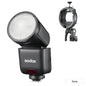 V1Mid Compact Round Head TTL Speedlite & S3 Bracket Kit Sony