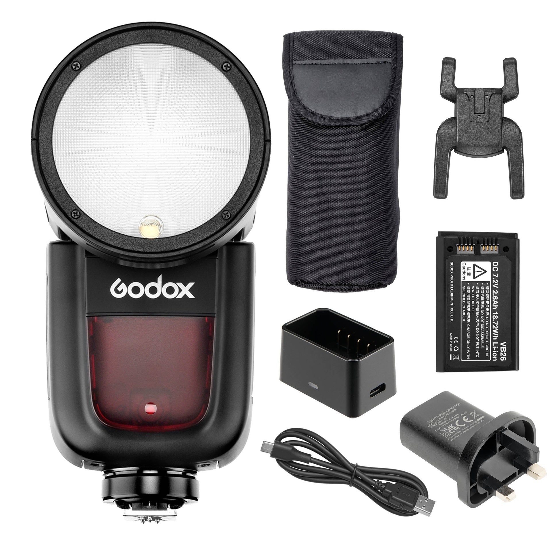 Godox V1 TTL Round Head Flash Light with Metal Hot-Shoe