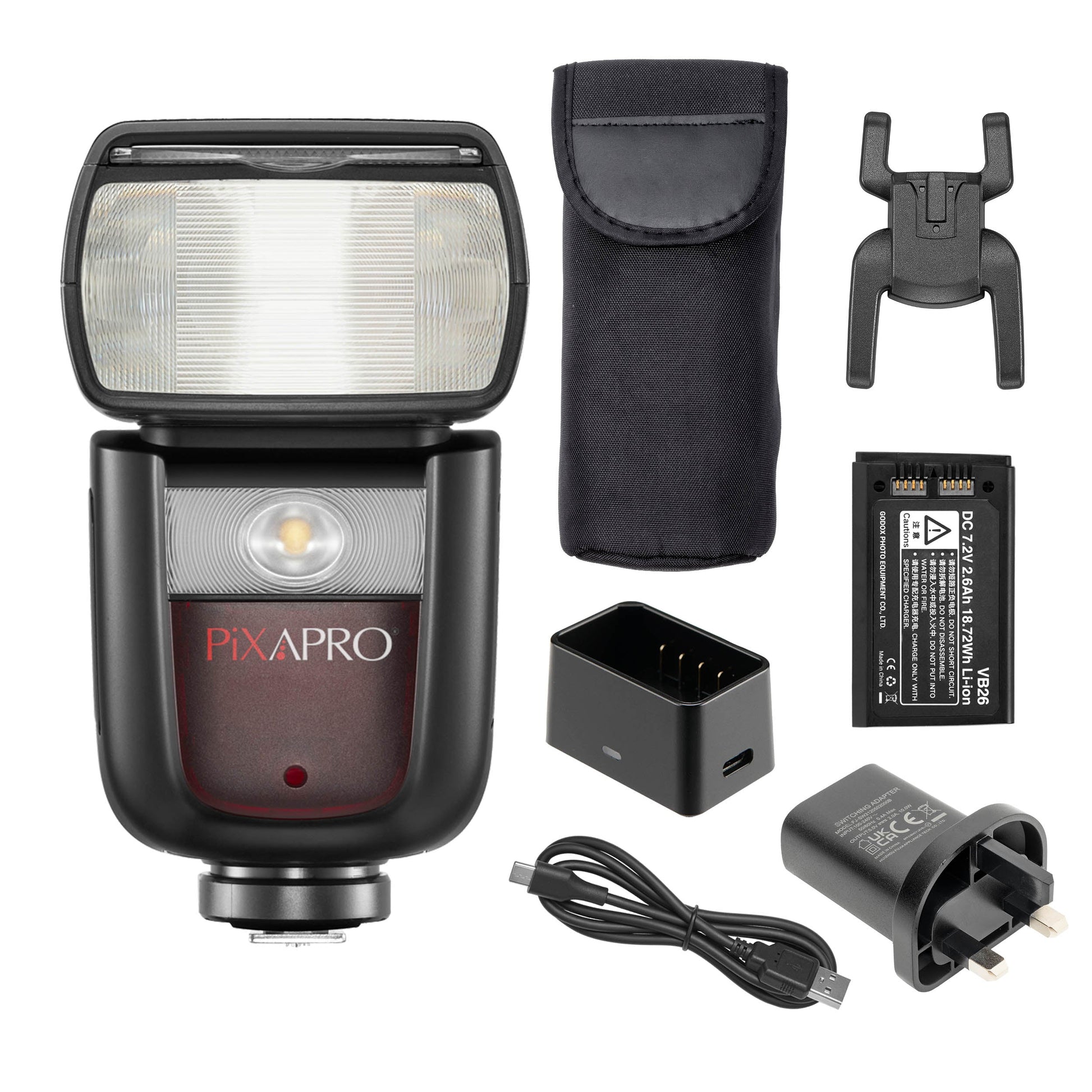 PIXAPRO LI-ION580III Speedlite Box Content