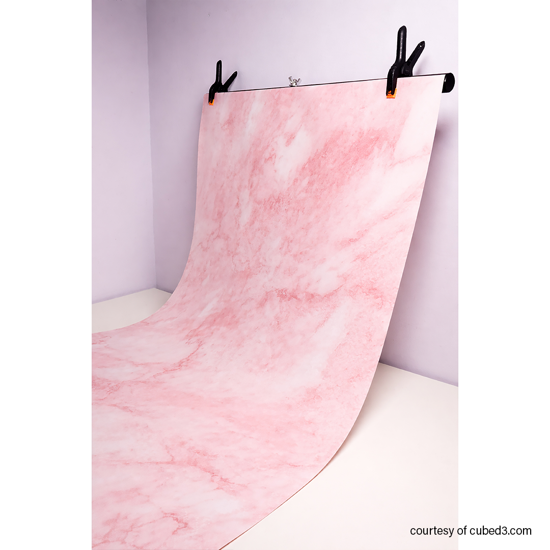 70x100cm Dual-Sided Coated Printed-Texture Paper Background SET 15 - Pink/Natural Marble