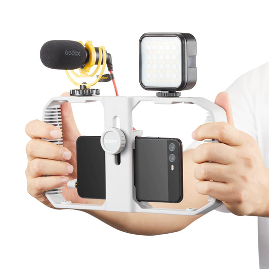 Godox VK1-UC Ultimate Smartphone Video Vlogging Kit compatible with mobile phone and interface lighting