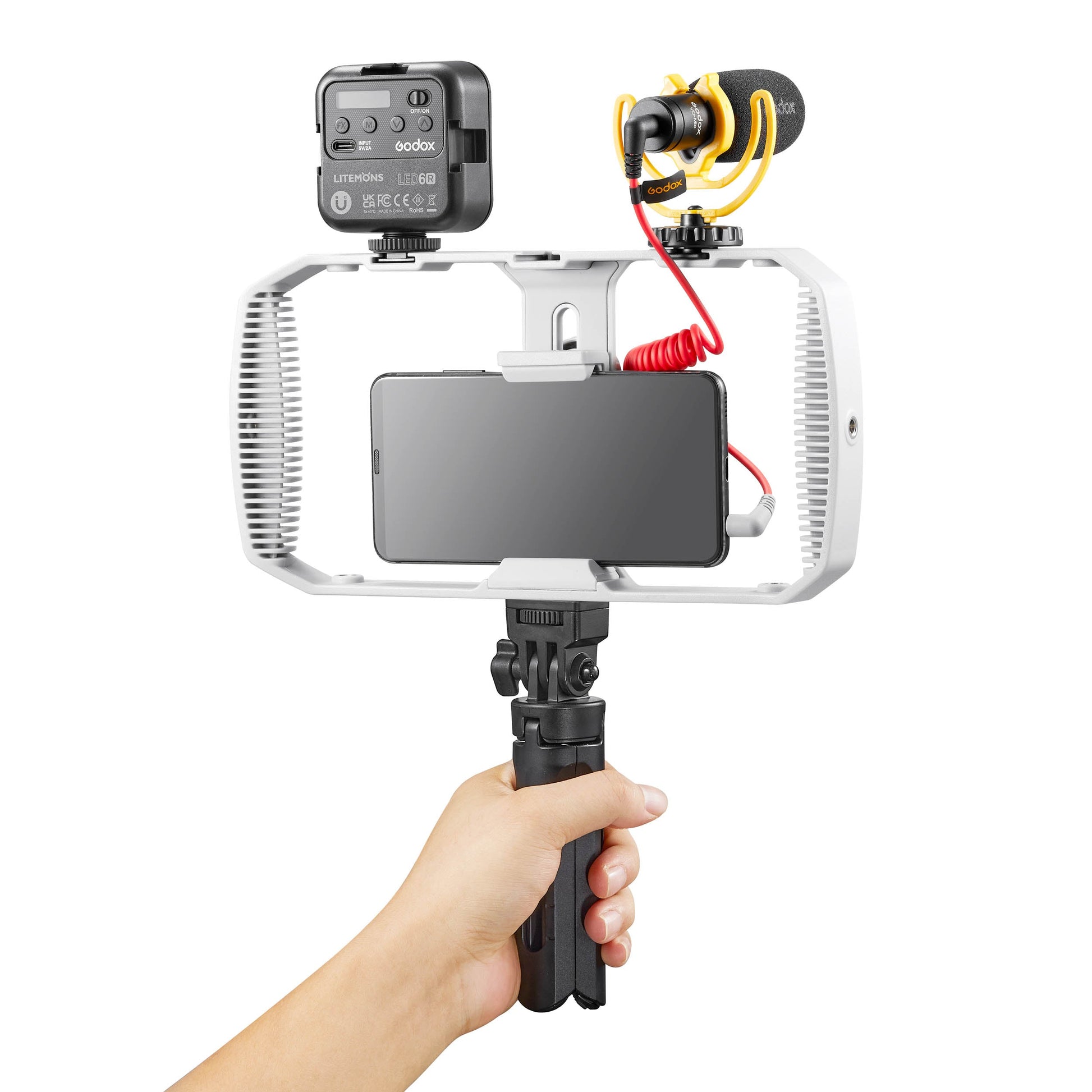 Godox VK1-UC Ultimate Smartphone Video Vlogging Kit compatible with mobile phone and interface lighting