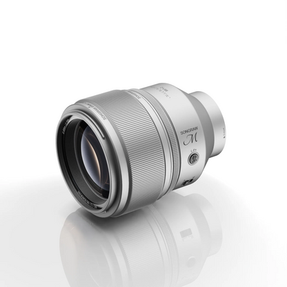 SongRaw AF 85mm F1.2 FE MS Full Frame Autofocus Lens on its side facing left